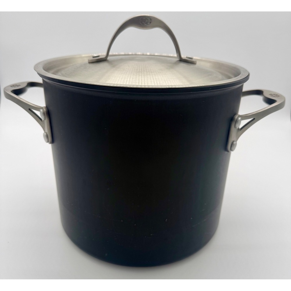 Calphalon Commercial Hard Anodized 8 QT Stock Pot with Lid Made in USA